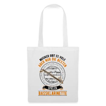 Bassklarinette Geschenk Bassklarinettist - Stoffbeutel - Weiß - Vorne