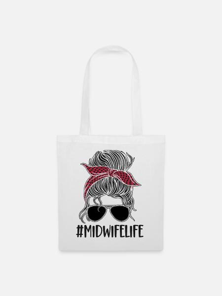 Nurse Midwife Birth Worker - Stoffbeutel - Weiß