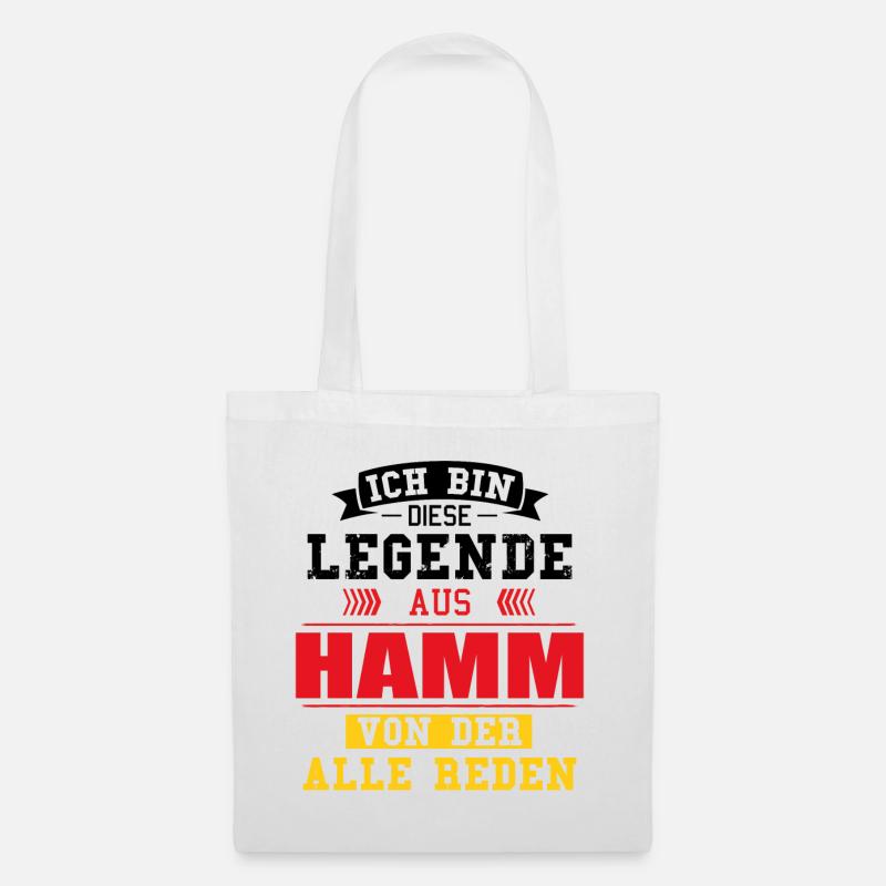 Stadt Hamm Deutschland Legende Spruch - Stoffbeutel - Weiß
