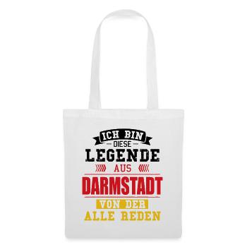 Stadt Darmstadt Deutschland Legende Spruch - Stoffbeutel - Weiß - Vorne