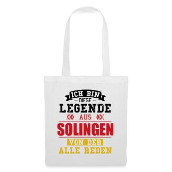 Stadt Solingen Deutschland Legende Spruch - Stoffbeutel - Weiß - Vorne