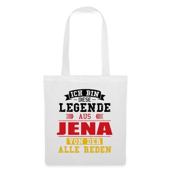 Stadt Jena Deutschland Legende Spruch - Stoffbeutel - Weiß - Vorne