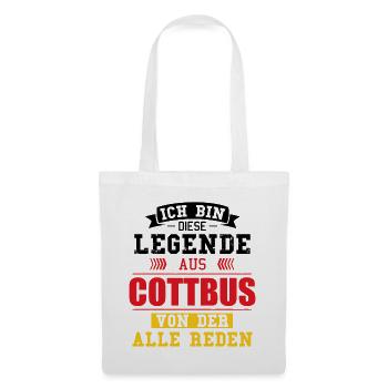 Stadt Cottbus Deutschland Legende Spruch - Stoffbeutel - Weiß - Vorne