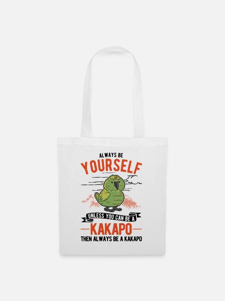 Always be yourself Kakapo - Stoffbeutel - Weiß
