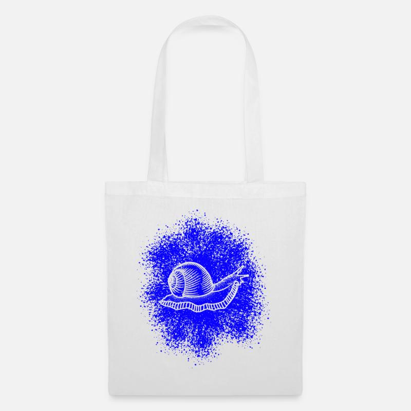 Snail with snail shell - Tote Bag - white