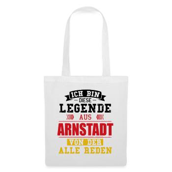 Stadt Arnstadt Deutschland Legende Spruch - Stoffbeutel - Weiß - Vorne