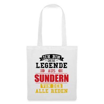 Stadt Sundern Deutschland Legende Spruch - Stoffbeutel - Weiß - Vorne