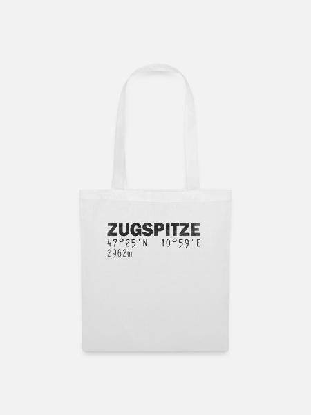 Zugspitze Koordinaten GPS - Stoffbeutel - Weiß