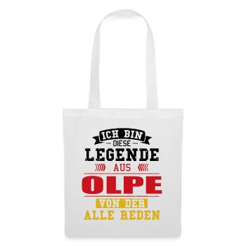 Stadt Olpe Deutschland Legende Spruch - Stoffbeutel - Weiß - Vorne