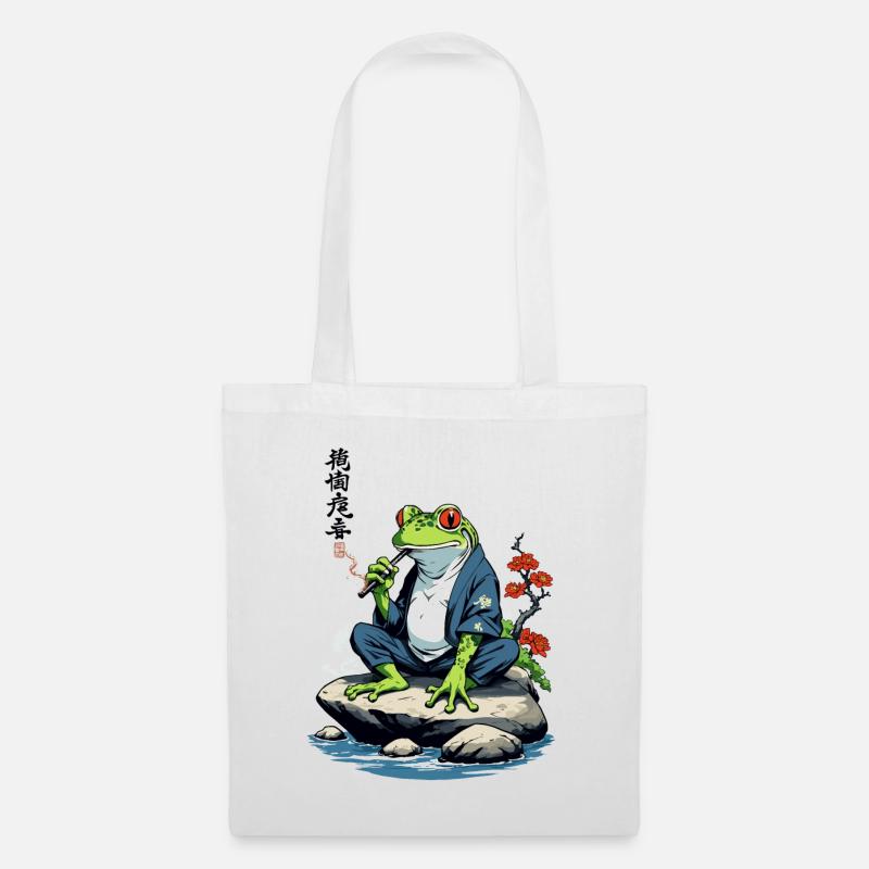 Yokai Frog Ukiyo-E Japan Retro Design - Tote Bag - white
