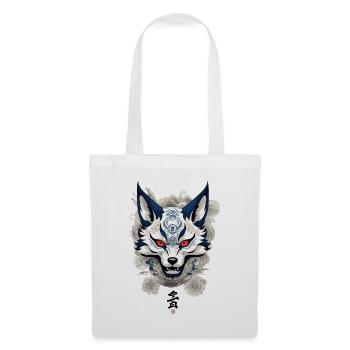 Vintage Kitsune Ukiyo-E Japon Streetwear - Sac en tissu - blanc - Devant