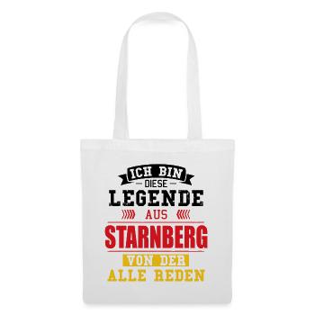 Stadt Starnberg Deutschland Legende Spruch - Stoffbeutel - Weiß - Vorne