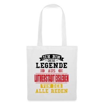 Stadt Lutherstadt Eisleben Deutschland Legende - Stoffbeutel - Weiß - Vorne