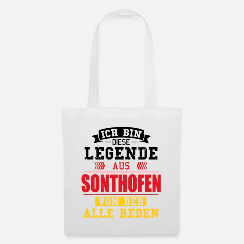 Stadt Sonthofen Deutschland Legende Spruch - Stoffbeutel - Weiß