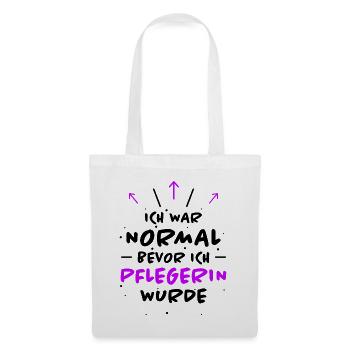 Pflegerin Spruch Pflegekraft Pflegerin Geschenk - Stoffbeutel - Weiß - Vorne