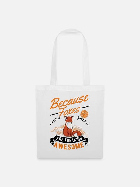 Fuchs Geschenk Rotfuchs - Stoffbeutel - Weiß