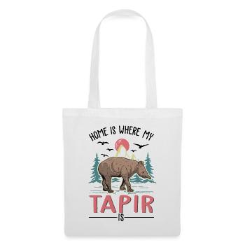Zuhause ist wo mein Tapir ist - Stoffbeutel - Weiß - Vorne
