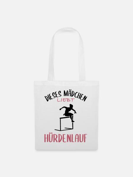 Hürdenlauf-Liebe - Mädchenpower - Stoffbeutel - Weiß