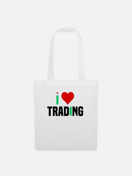 I love Trading Ich liebe Trading - Stoffbeutel - Weiß