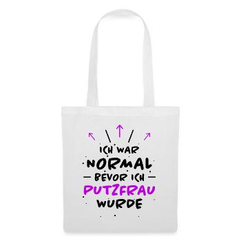 Putzfrau Spruch Reinigungskraft Putzfrau Geschenk - Stoffbeutel - Weiß - Vorne