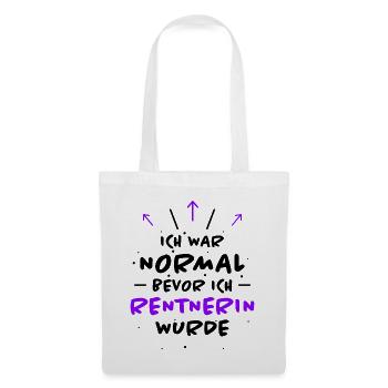 Rentnerin Spruch Ruhestand Oma Rentnerin Geschenk - Stoffbeutel - Weiß - Vorne