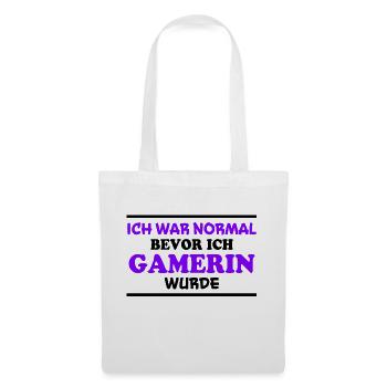 Gamerin Spruch Videospiel Sprüche Gamerin Geschenk - Stoffbeutel - Weiß - Vorne