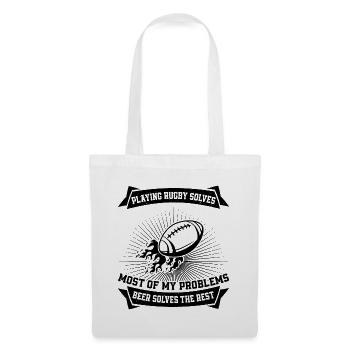 Playing Rugby solves most of my problems - Rugby - Tote Bag - white - Front