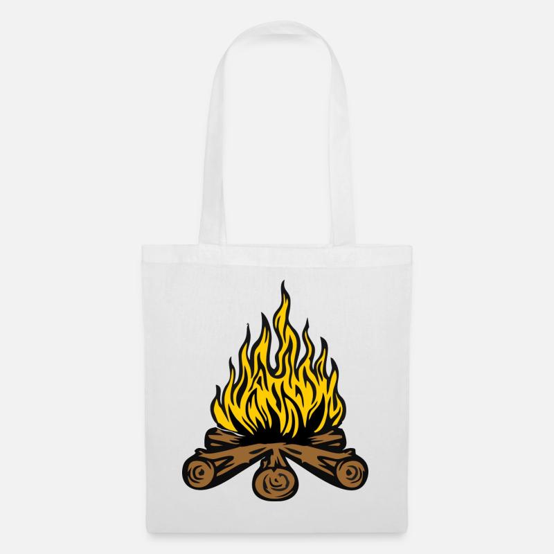 Lagerfeuer - Stoffbeutel - Weiß