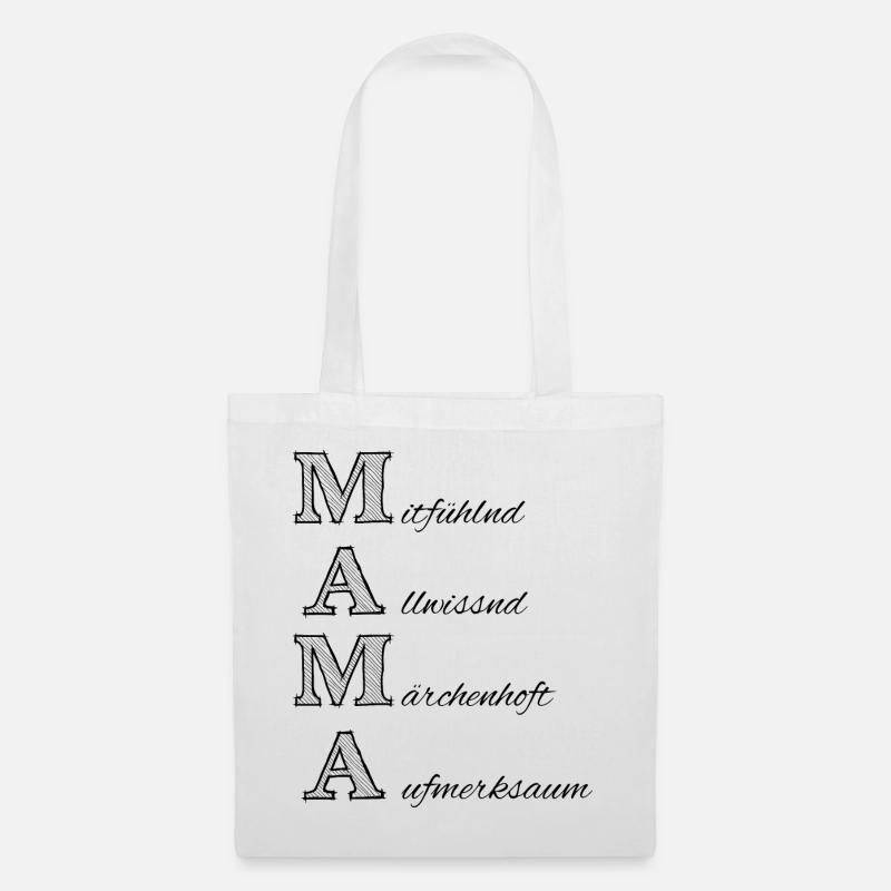 Mama, Dialekt, beste Mama, Muttertag - Stoffbeutel - Weiß