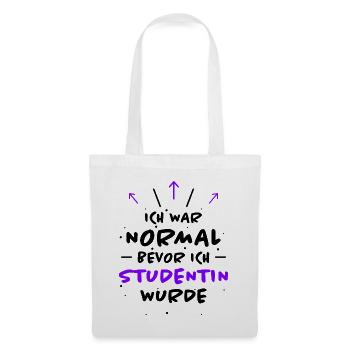 Studentin Spruch Universität Studentin Geschenk - Stoffbeutel - Weiß - Vorne