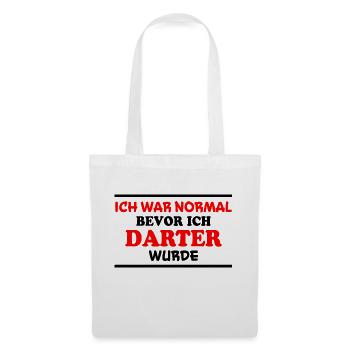 Darter Spruch Dartspieler Lustiges Darter Geschenk - Stoffbeutel - Weiß - Vorne