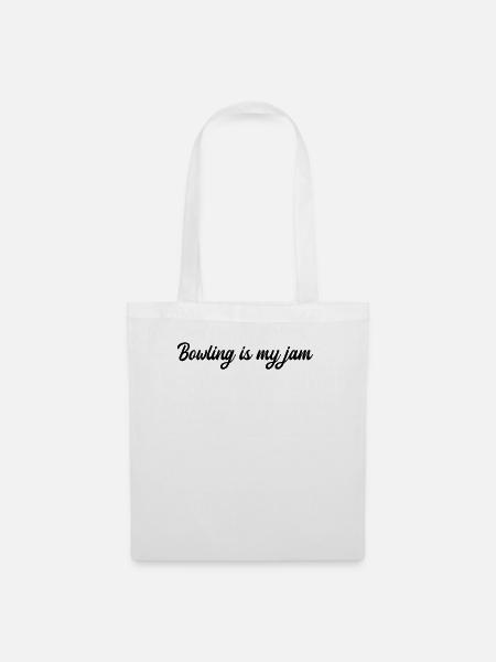 Bowling - Bowling is my jam - Stoffbeutel - Weiß