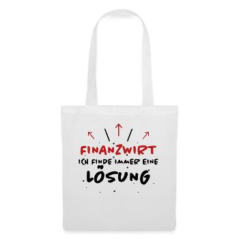 Finanzwirt Spruch Job Lustiges Finanzwirt Geschenk - Stoffbeutel - Weiß - Vorne