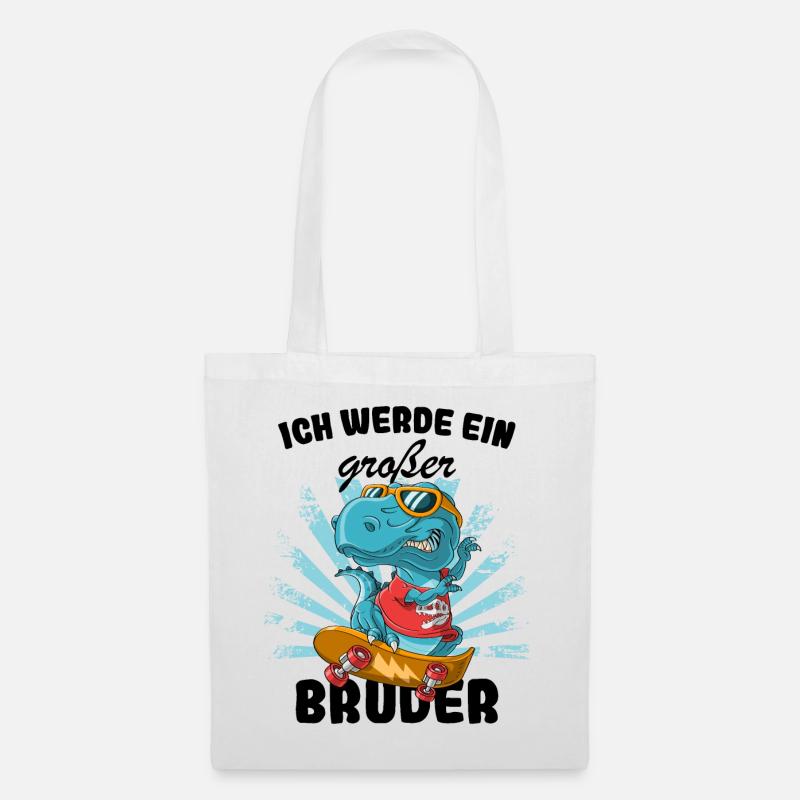 Nachwuchs Verkünden | Ich Werde Großer Bruder 2025 - Stoffbeutel - Weiß