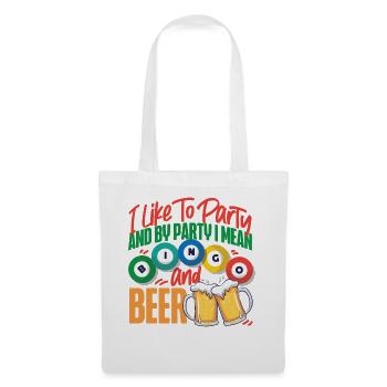 Joueur de bingo bière que j’aime faire la fête - Sac en tissu - blanc - Devant