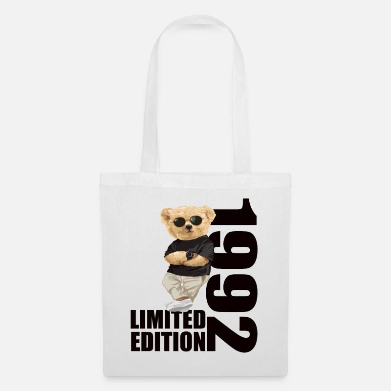 Limited Edition 1992 Bär Bären Geburtstag 1992 - Stoffbeutel - Weiß