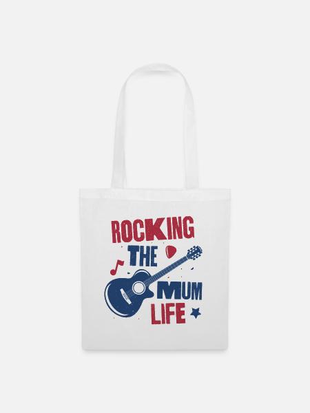 Das Mama-Leben rocken - Stoffbeutel - Weiß