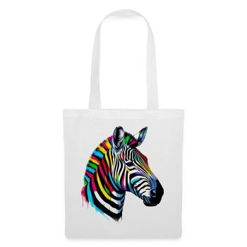 Zèbre - Sac en tissu - blanc - Devant