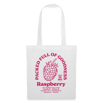 Framboise Nutritionnelle - Sac en tissu - blanc - Devant