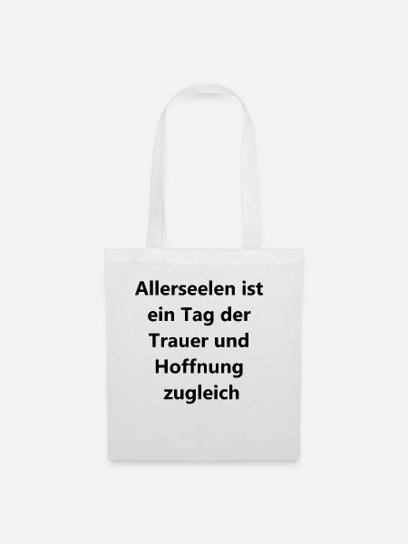 Symbolisches Geschenk für Hinterbliebene - Stoffbeutel - Weiß