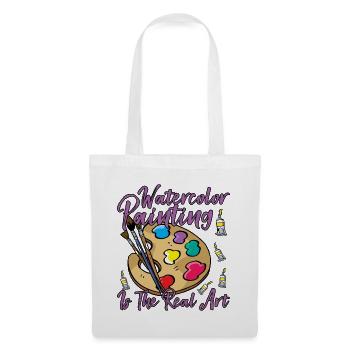 Cool Artist Aquarelle Le vrai cadeau de peinture d’art - Sac en tissu - blanc - Devant