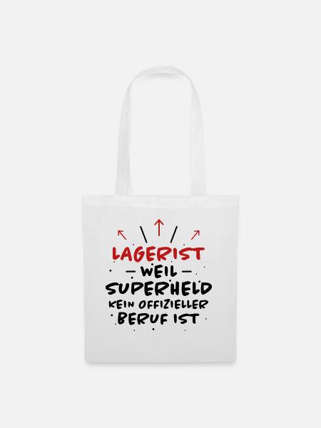 Lagerist Spruch Logistik Lustige Lagerist Geschenk - Stoffbeutel - Weiß