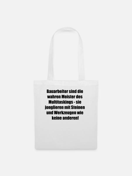 Multitasking Meister Geschenk - Stoffbeutel - Weiß