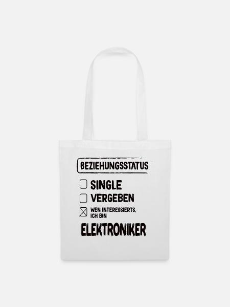 Elektroniker Beziehungsstatus - Stoffbeutel - Weiß