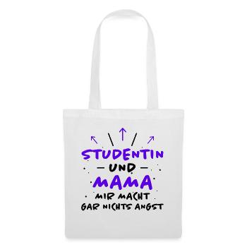 Studentin Spruch Universität Studentin Geschenk - Stoffbeutel - Weiß - Vorne