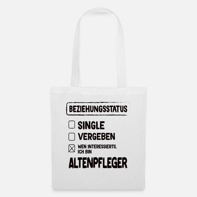 Altenpfleger Beziehungsstatus Altenpfleger - Stoffbeutel - Weiß