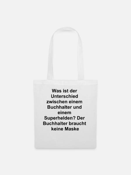 Buchhalter Helden Geschenk - Stoffbeutel - Weiß