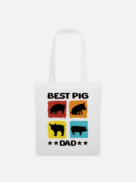 Best Pig Dad - Stoffbeutel - Weiß