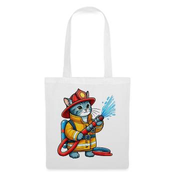 Firefighter Kitten Splash - Tote Bag - white - Front