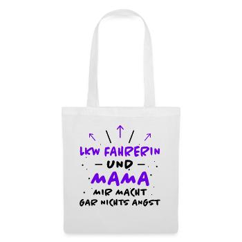 LKW Fahrerin Spruch Fun Lastwagenfahrerin Geschenk - Stoffbeutel - Weiß - Vorne